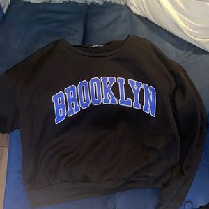 Black Letter Graphic Thermal Lined Sweatshirt